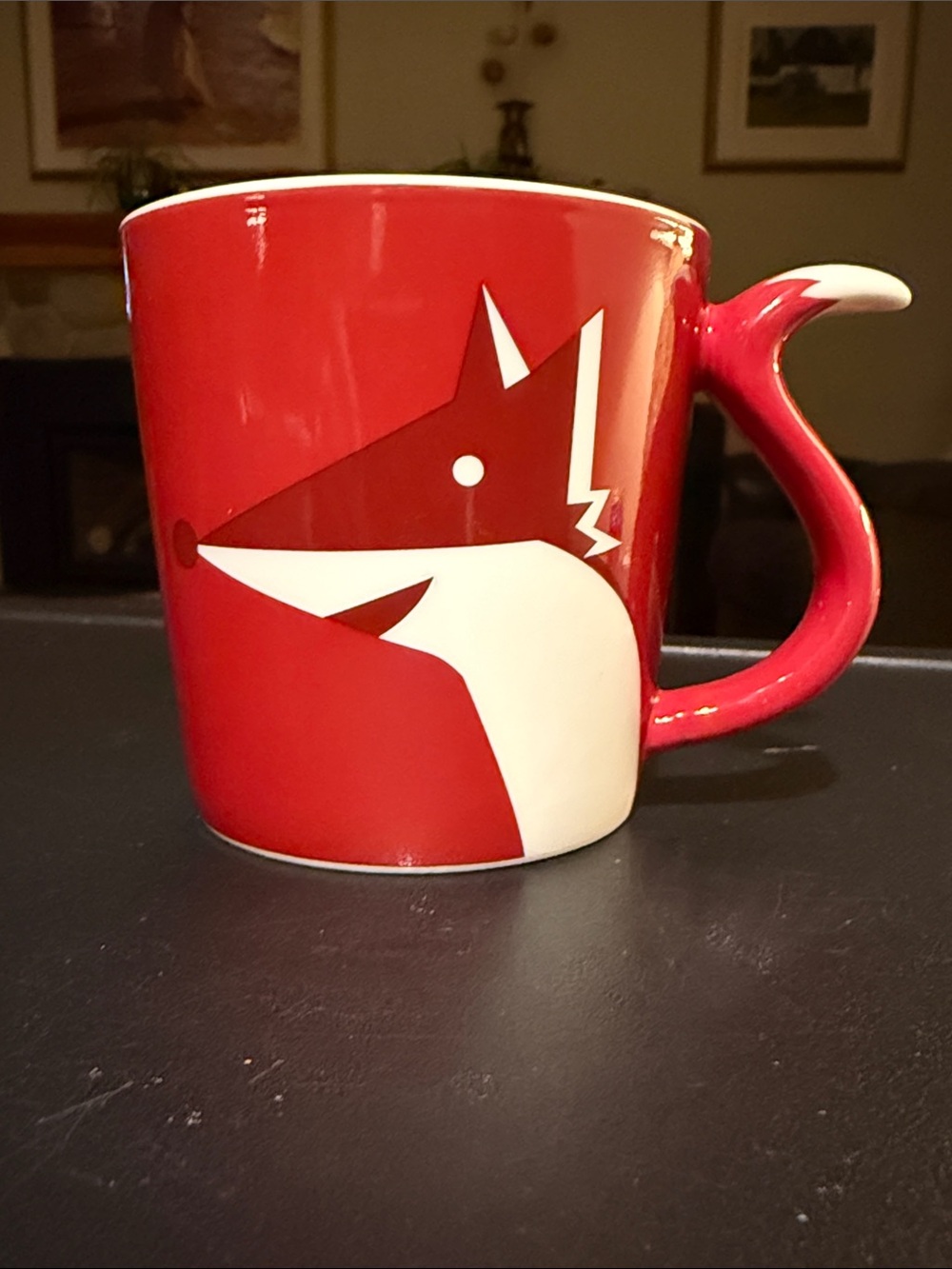 Starbucks Red Fox Tail handle mug 2012